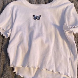 Brand new butterfly crop top